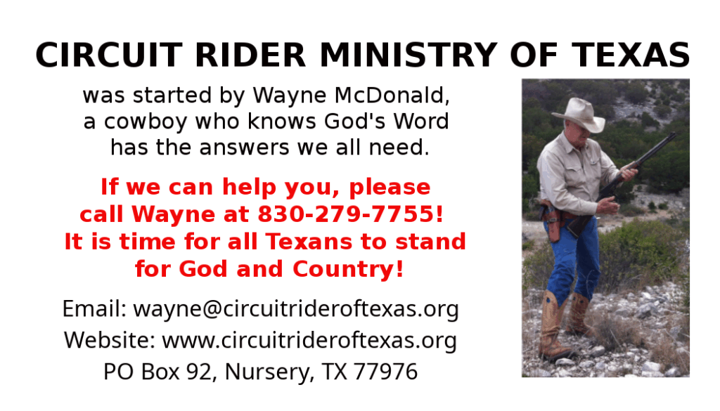 Circuit Rider Ministry of Texas Business Cards